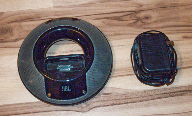 Photograph of JBL on Stage II iPod docking speaker.